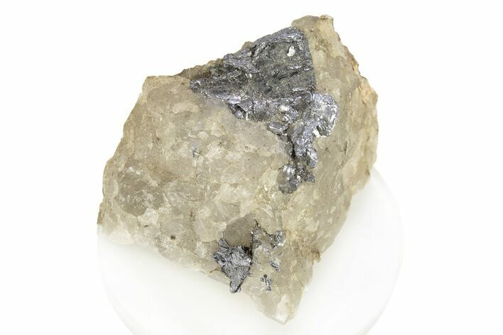 Gleaming Molybdenite in Quartz - La Corne, Canada #260842